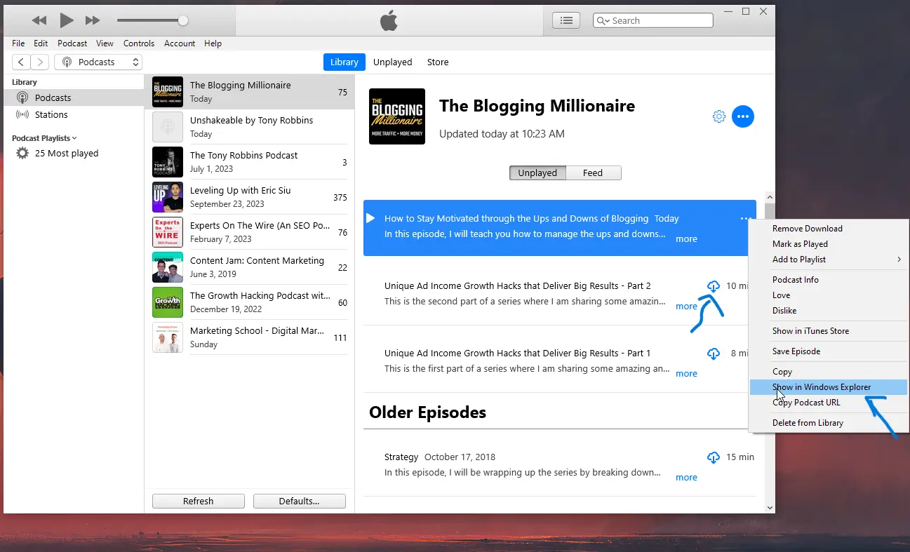iTunes-Download-Podcasts /download-apple-podcasts-to-mp3/images/iTunes-download-podcast.webp